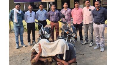 Photo of महागांव पो.स्टे.च्या हद्दीत सराईत दुचाकीचोर गजाआड दोन दुचाकी केल्या हस्तगत ;स्थानिक गुन्हे शाखा यवतमाळ यांची कारवाई